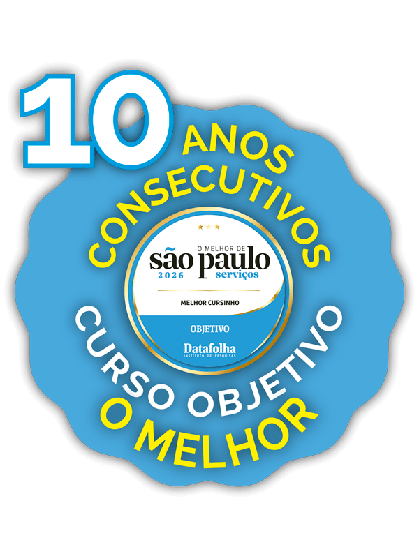Curso Objetivo vencedor por nove anos consecutivos do prêmio O Melhor de São Paulo na categoria Serviços
